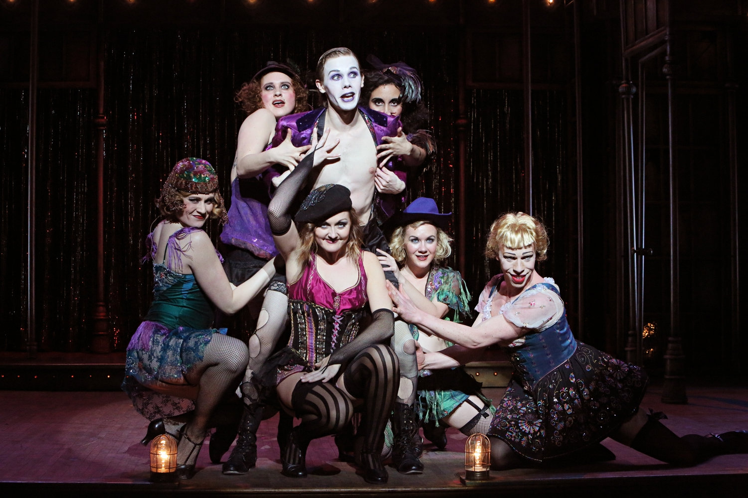 Tyler Michaels as Emcee and cast in Theatre LatteDa's 2014 Cabaret