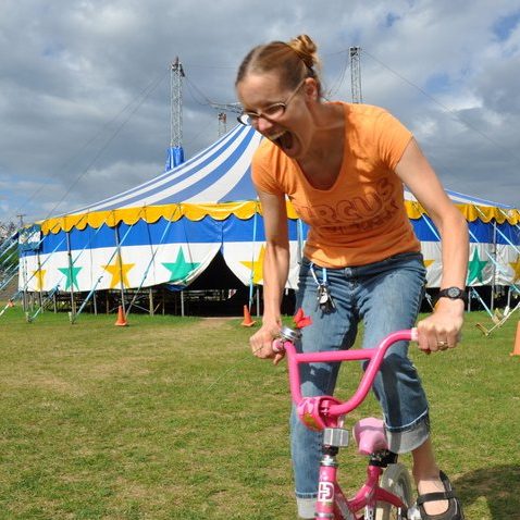 mary-blouin-auffert-tent Mary on the tiny bike